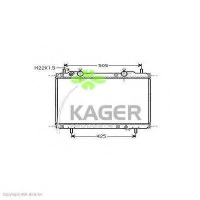 Радиатор, охлаждение двигателя KAGER 31-0418