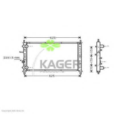 Радиатор, охлаждение двигателя KAGER 31-0420