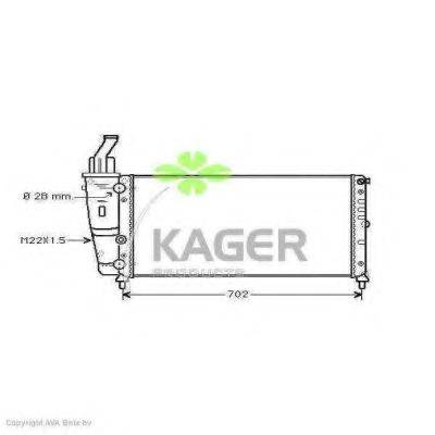 Радіатор, охолодження двигуна KAGER 31-0421