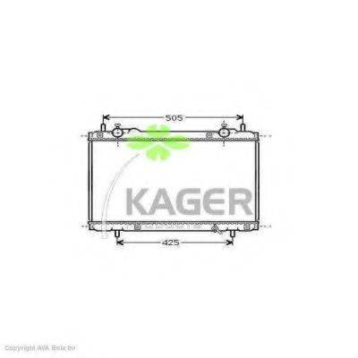 Радіатор, охолодження двигуна KAGER 31-0423