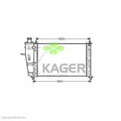 KAGER 310434 Радиатор, охлаждение двигателя