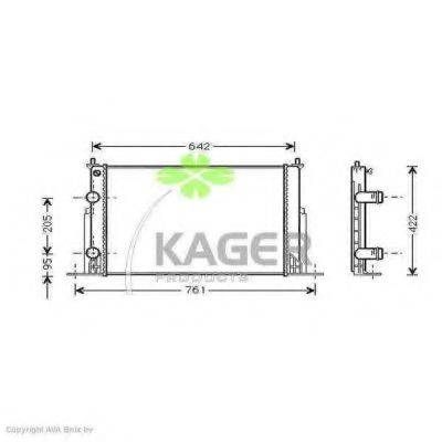 Радиатор, охлаждение двигателя KAGER 31-0438