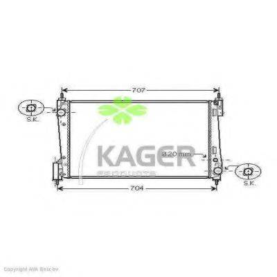Радіатор, охолодження двигуна KAGER 31-0457