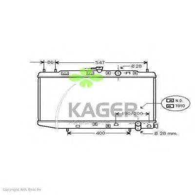 KAGER 310479 Радіатор, охолодження двигуна