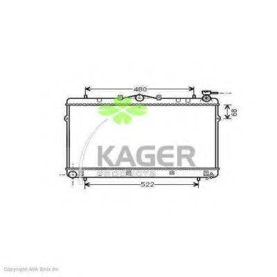 Радіатор, охолодження двигуна KAGER 31-0515