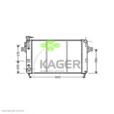 Радіатор, охолодження двигуна KAGER 31-0555