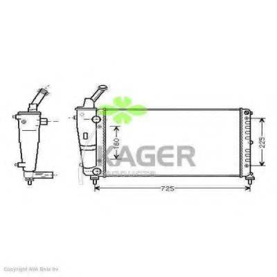 Радіатор, охолодження двигуна KAGER 31-0573