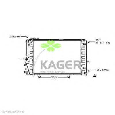 Радиатор, охлаждение двигателя KAGER 31-0596