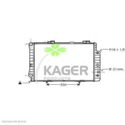 Радиатор, охлаждение двигателя KAGER 31-0619