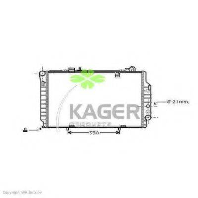 Радіатор, охолодження двигуна KAGER 31-0621