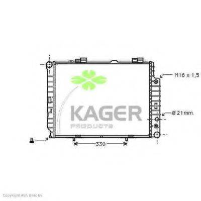 Радиатор, охлаждение двигателя KAGER 31-0638