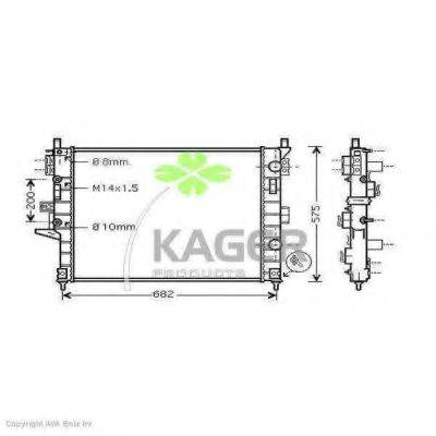 KAGER 310642 Радиатор, охлаждение двигателя