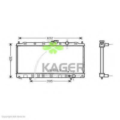KAGER 310667 Радиатор, охлаждение двигателя
