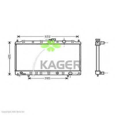 KAGER 310683 Радіатор, охолодження двигуна