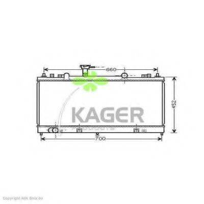 KAGER 310731 Радиатор, охлаждение двигателя