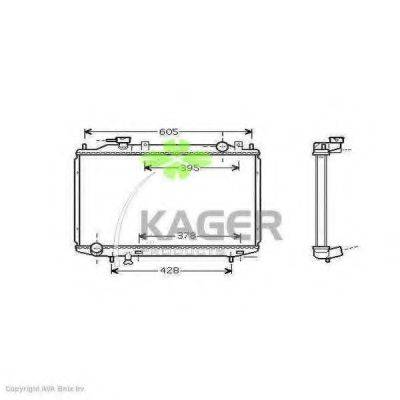 KAGER 310734 Радиатор, охлаждение двигателя