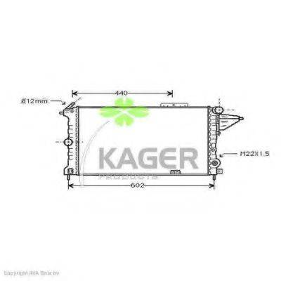 Радіатор, охолодження двигуна KAGER 31-0755
