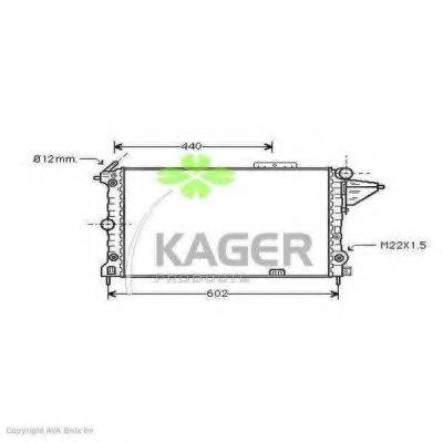 Радіатор, охолодження двигуна KAGER 31-0756