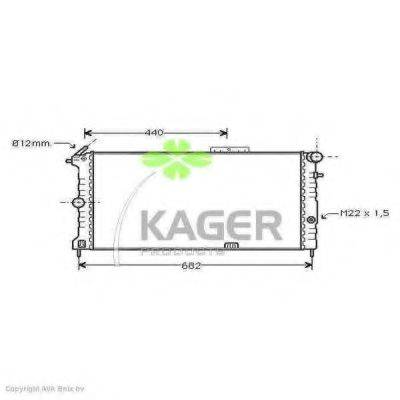 Радіатор, охолодження двигуна KAGER 31-0774