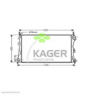 KAGER 310819 Радиатор, охлаждение двигателя
