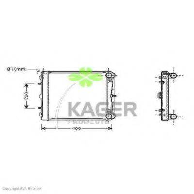 Радіатор, охолодження двигуна KAGER 31-0902