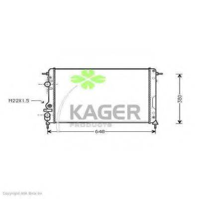 Радіатор, охолодження двигуна KAGER 31-0960