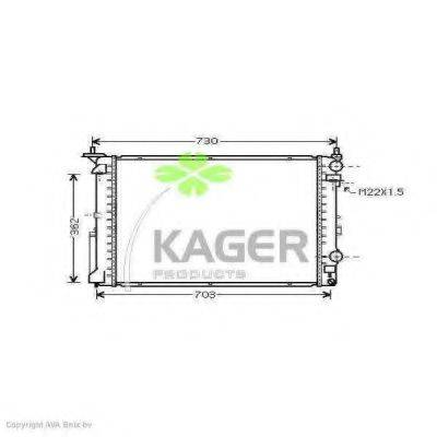 KAGER 310962 Радиатор, охлаждение двигателя