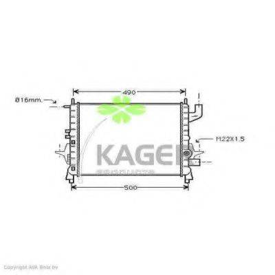 Радиатор, охлаждение двигателя KAGER 31-0965
