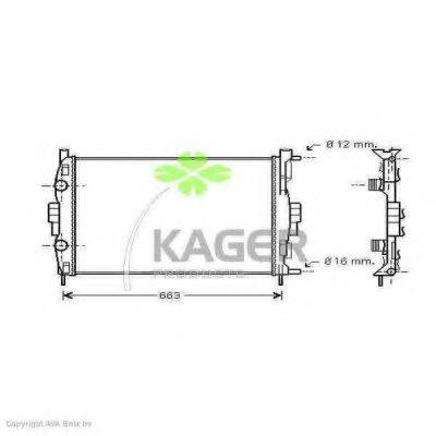 KAGER 310981 Радиатор, охлаждение двигателя