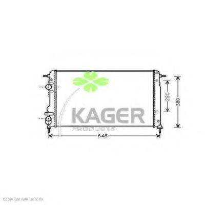 KAGER 310983 Радиатор, охлаждение двигателя