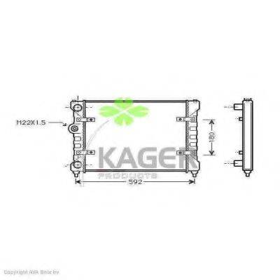 KAGER 311015 Радиатор, охлаждение двигателя