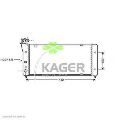 KAGER 311018 Радиатор, охлаждение двигателя