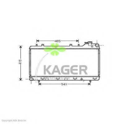Радіатор, охолодження двигуна KAGER 31-1022