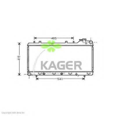 Радиатор, охлаждение двигателя KAGER 31-1023