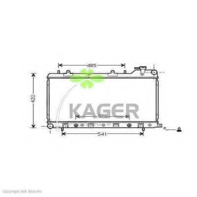 KAGER 311032 Радиатор, охлаждение двигателя