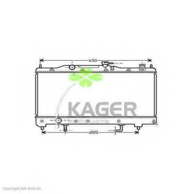 KAGER 311120 Радіатор, охолодження двигуна