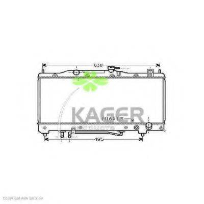 Радіатор, охолодження двигуна KAGER 31-1122