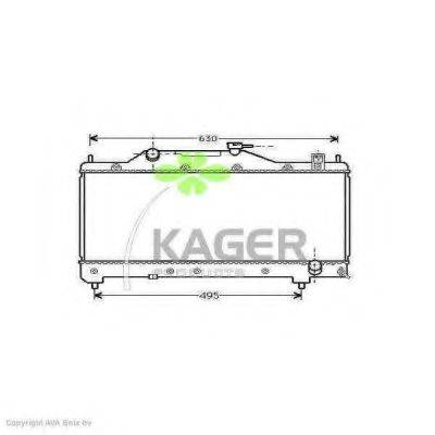 Радиатор, охлаждение двигателя KAGER 31-1127