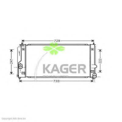 KAGER 311131 Радіатор, охолодження двигуна
