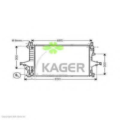 Радіатор, охолодження двигуна KAGER 31-1163