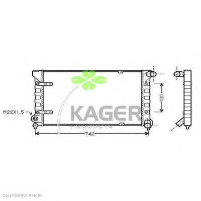 KAGER 311177 Радиатор, охлаждение двигателя