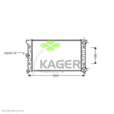 Радиатор, охлаждение двигателя KAGER 31-1192