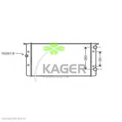 Радиатор, охлаждение двигателя KAGER 31-1195