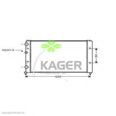 Радиатор, охлаждение двигателя KAGER 31-1200