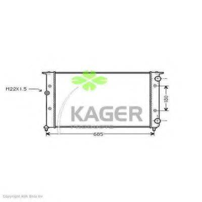 KAGER 311201 Радіатор, охолодження двигуна