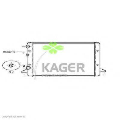 KAGER 311204 Радиатор, охлаждение двигателя