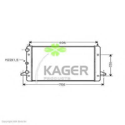 Радіатор, охолодження двигуна KAGER 31-1213
