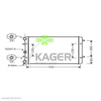 KAGER 311219 Радиатор, охлаждение двигателя