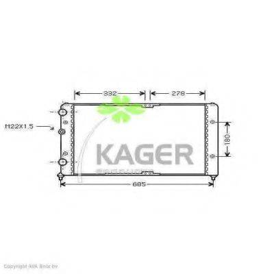 KAGER 311222 Радиатор, охлаждение двигателя