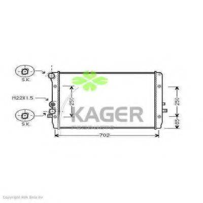 KAGER 311224 Радиатор, охлаждение двигателя